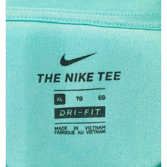 Nike Dri Fit Boys Aqua Blue Graphic Design Tee - Picture 6 of 9